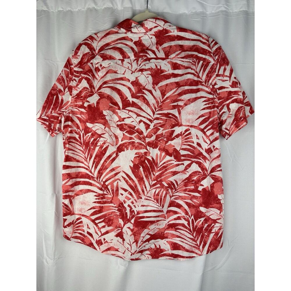 American Eagle Hawaiian Red Button Up Shirt Men's Short Sleeve Extra Large - Picture 7 of 8